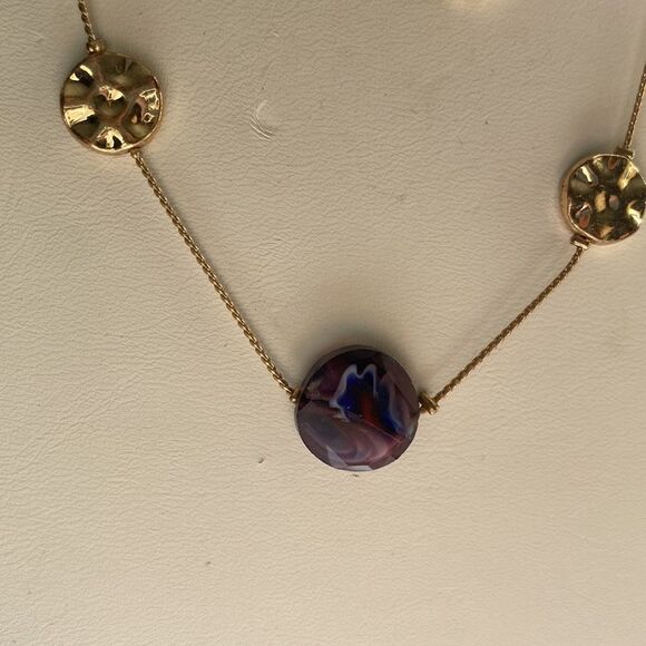 Multi-Strand Pink Purple Beaded Layered Floating Women’s Necklace - Picture 4 of 8